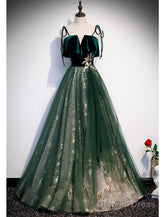 A-Line Glittering Engagement Formal Evening Dress Strap Sleeveless Floor Length With Sequin